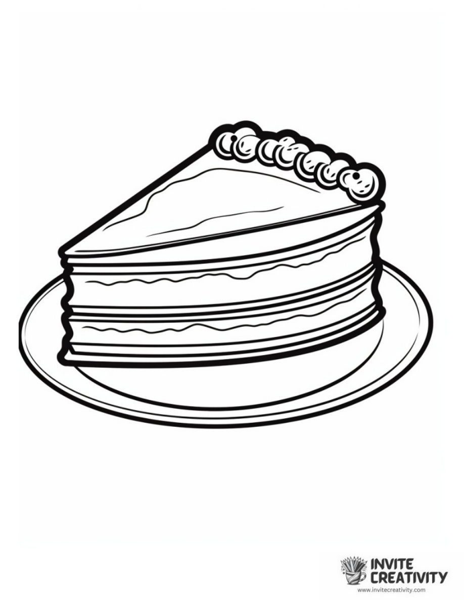 Cake Slice Dessert Simple