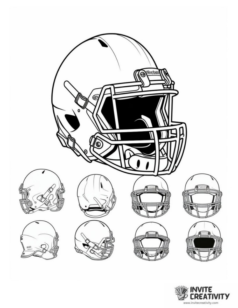 Cartoon Football Helmet