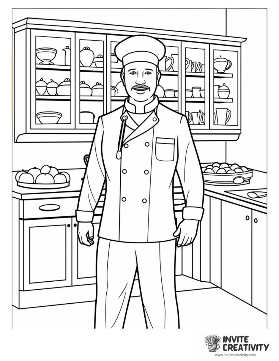 Chef Coloring Pages