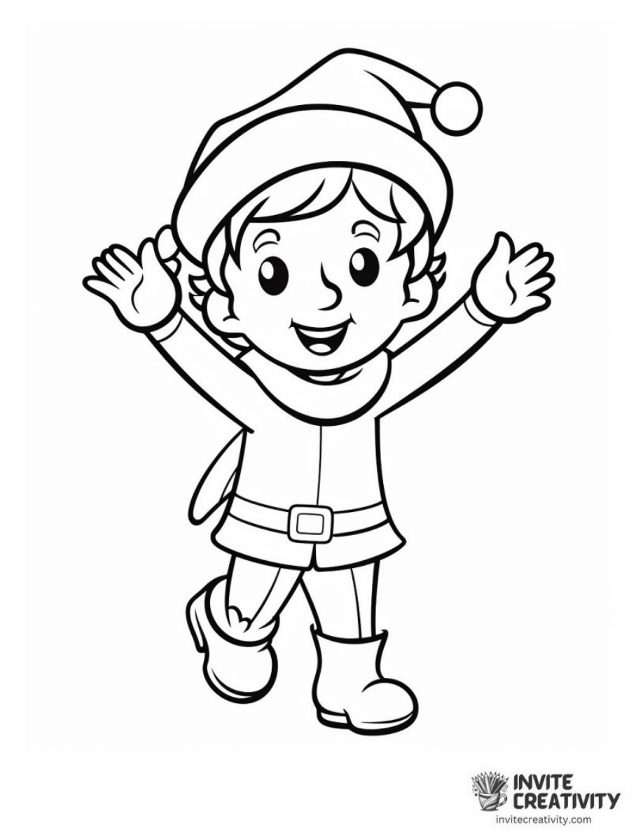 Christmas Elf Waving