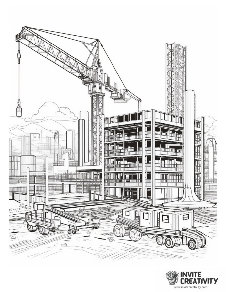 Construction Site Blueprint Detailed