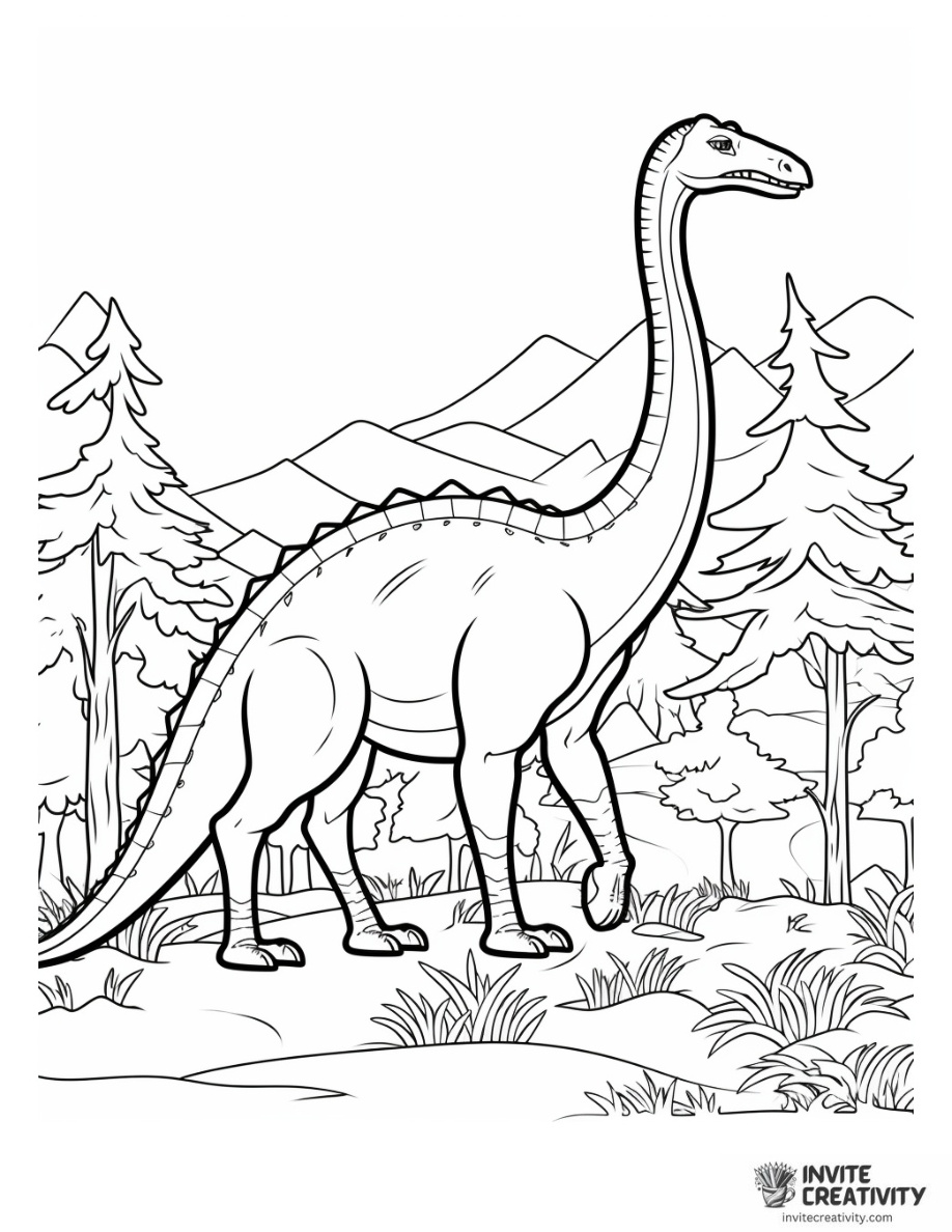 Diplodocus Coloring Page 1