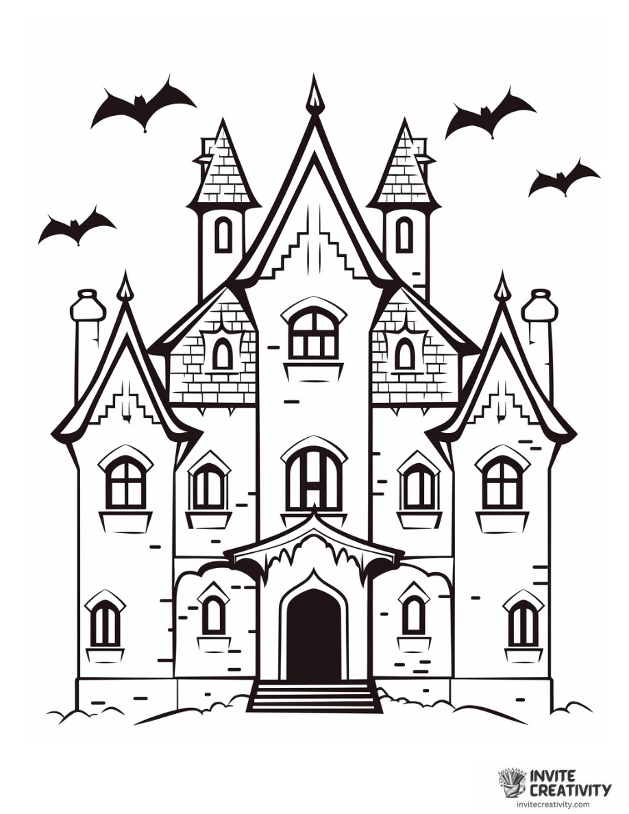 Haunted Castle with Bats