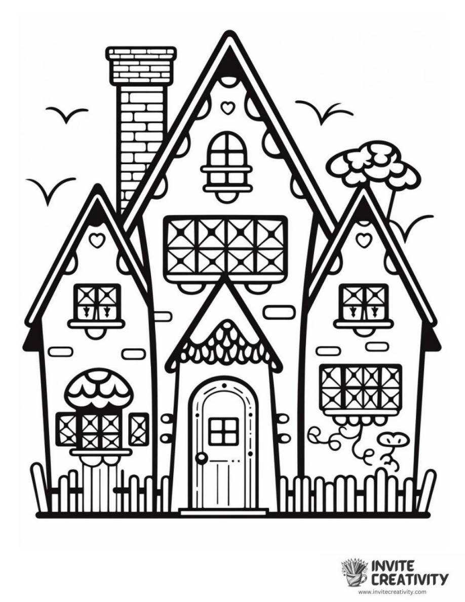 Haunted House Coloring Pages