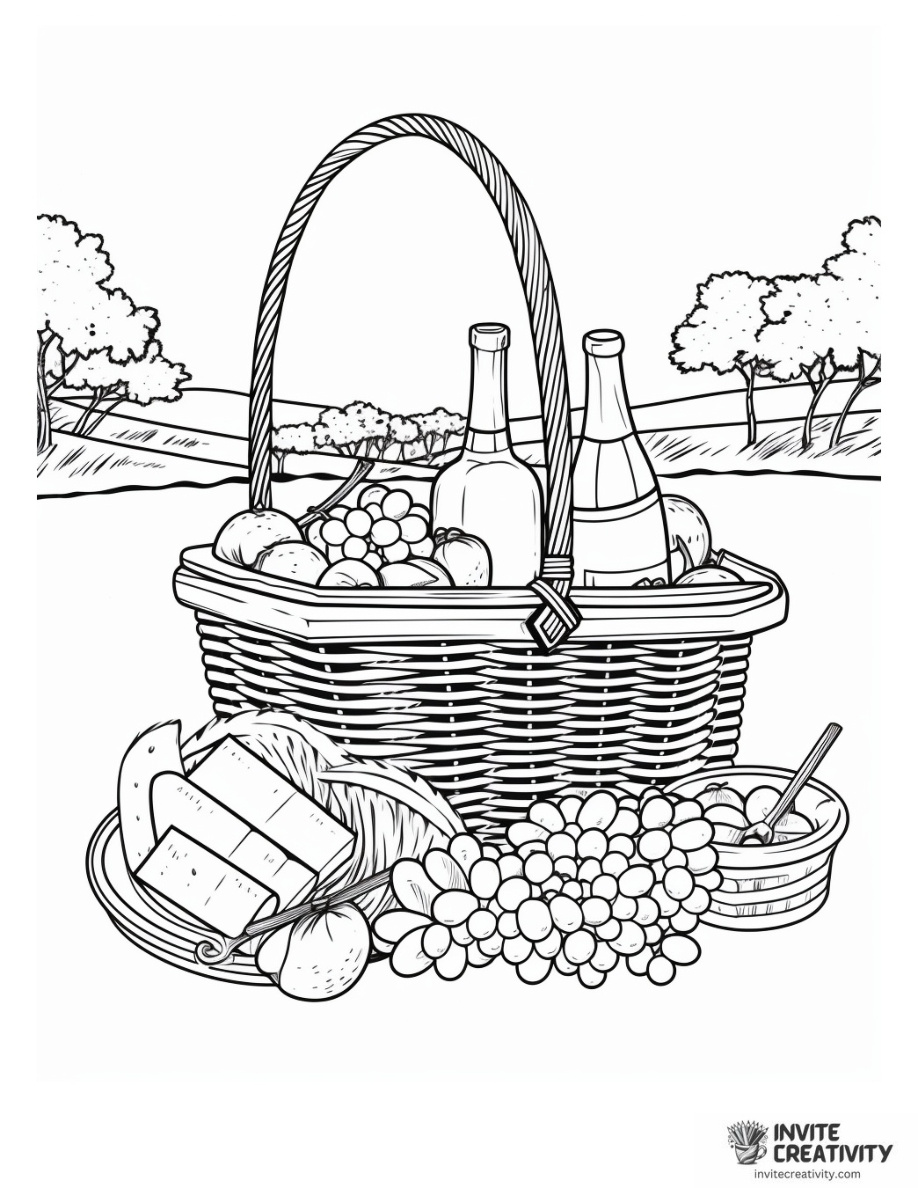 Picnic Coloring Pages