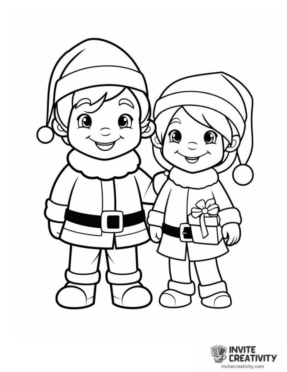 Santa and Christmas Elf