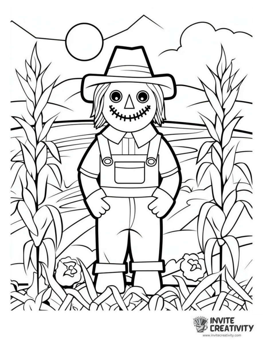 Scarecrow and Corn Field