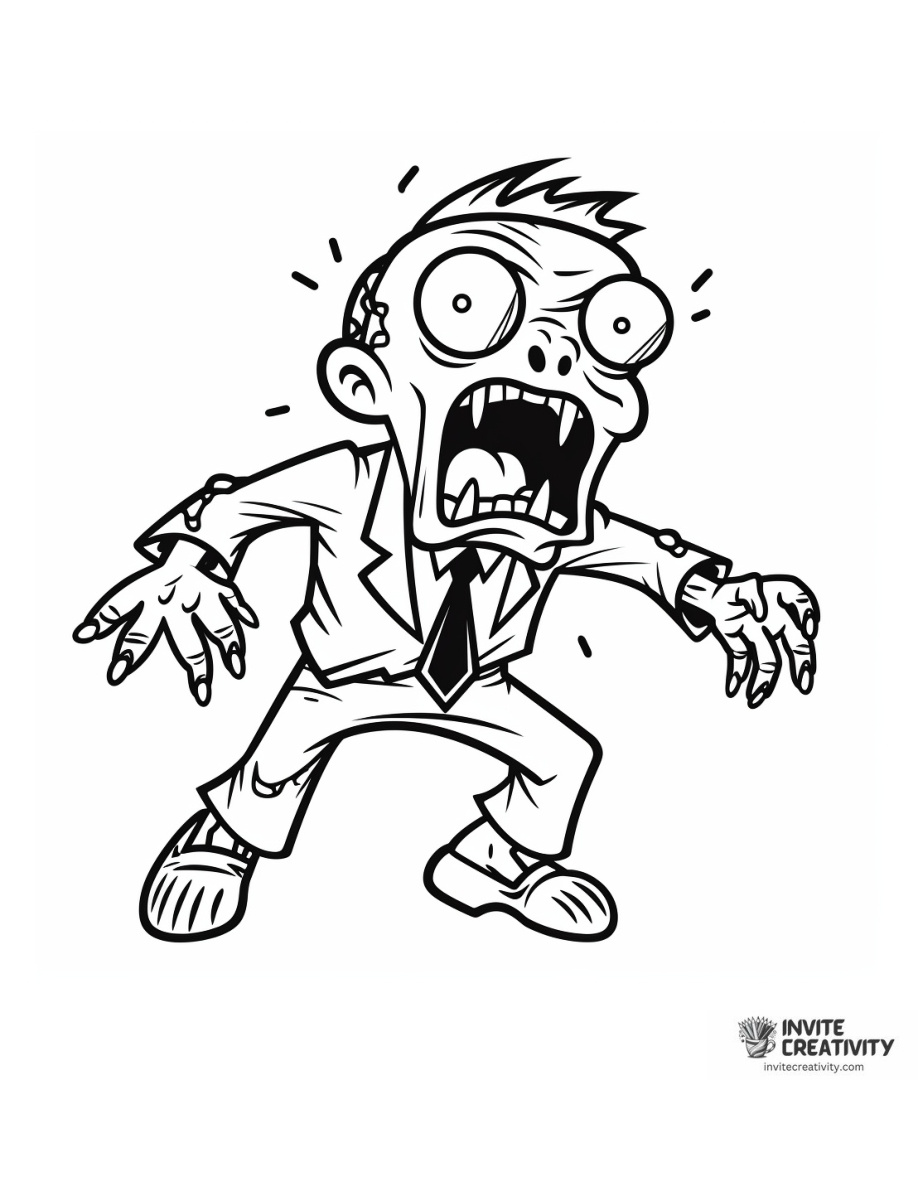 Zombie Coloring Pages