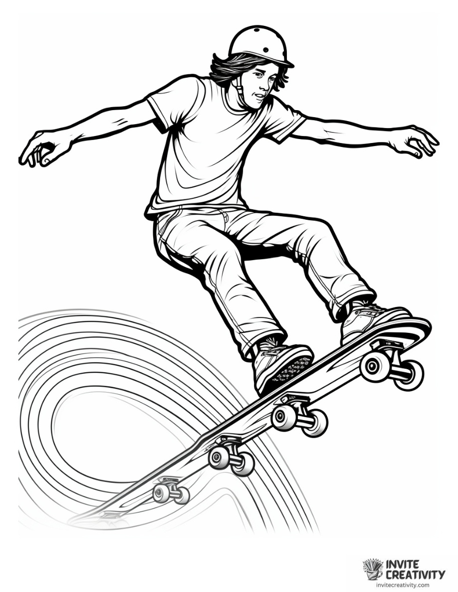Skateboarding Coloring Pages