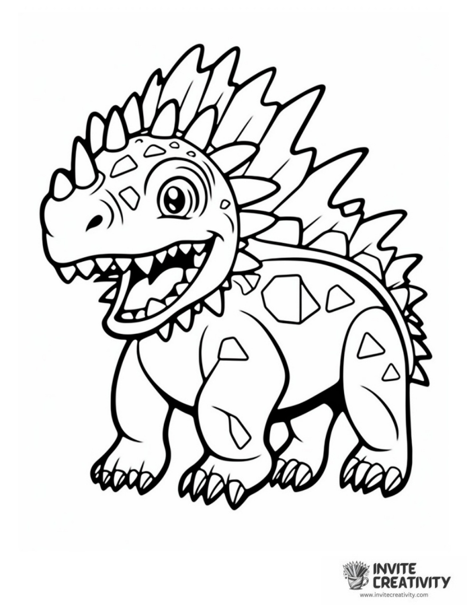 Stegosaurus Funny and Simple