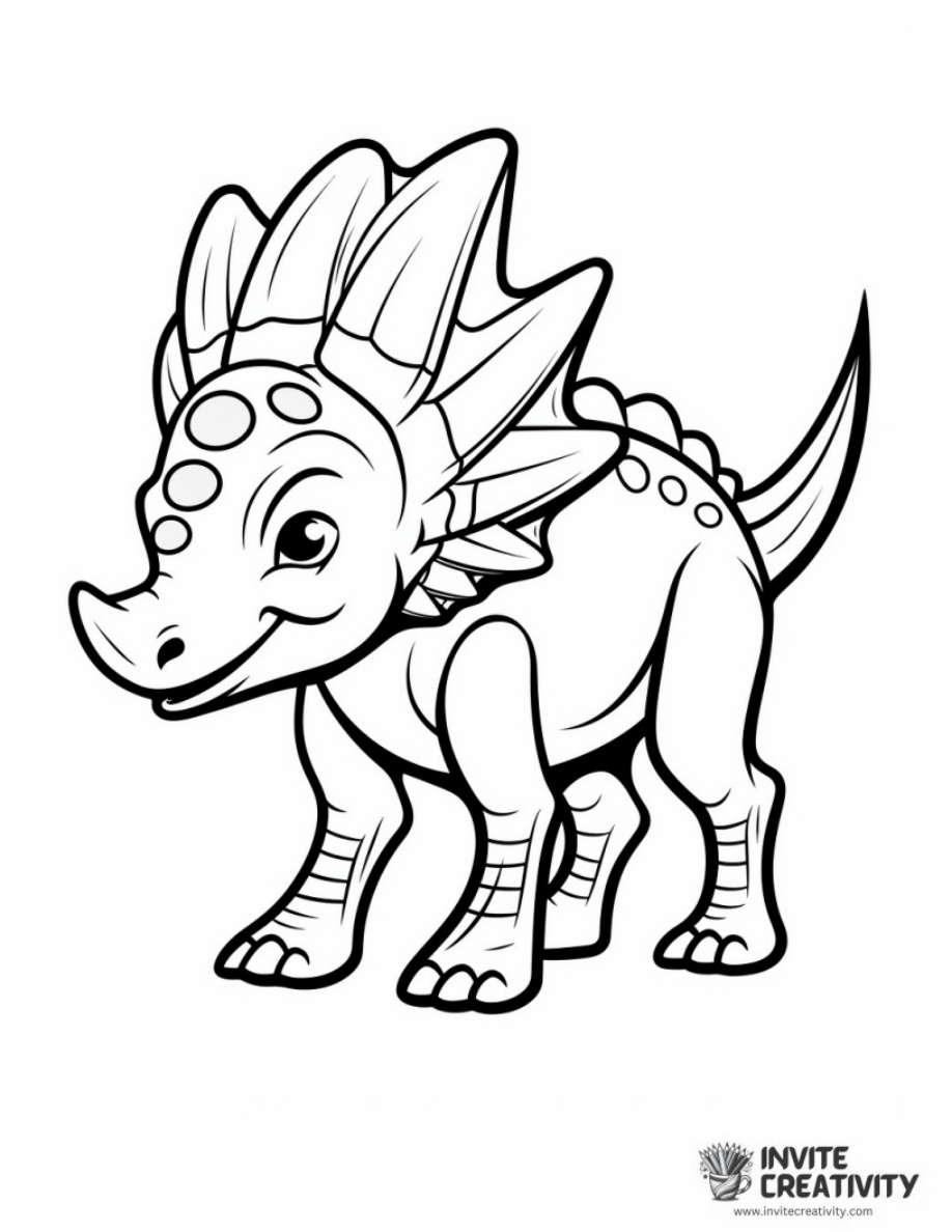 Triceratops Cartoon Style