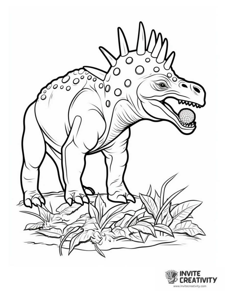 Triceratops Eating Herbs