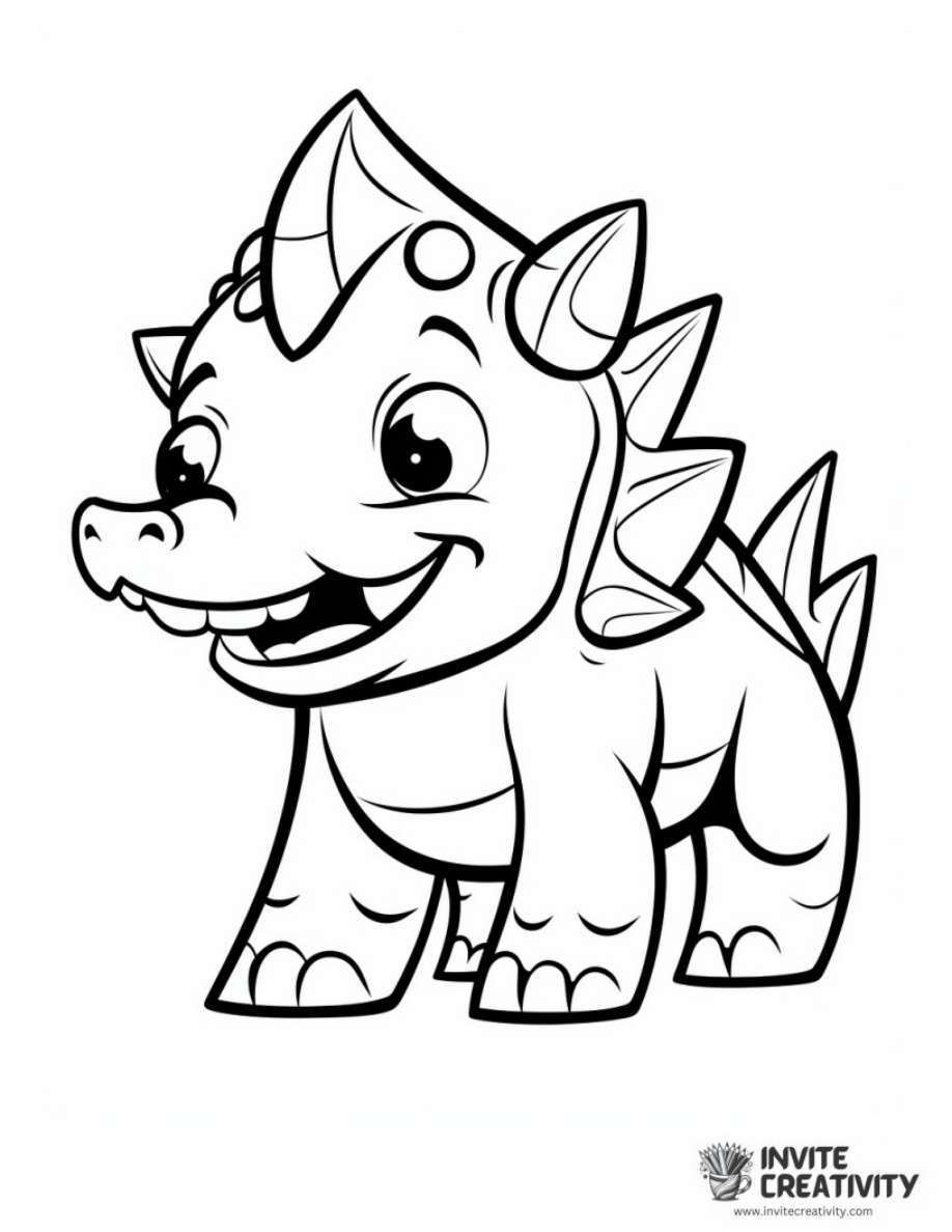Triceratops Funny Cartoon