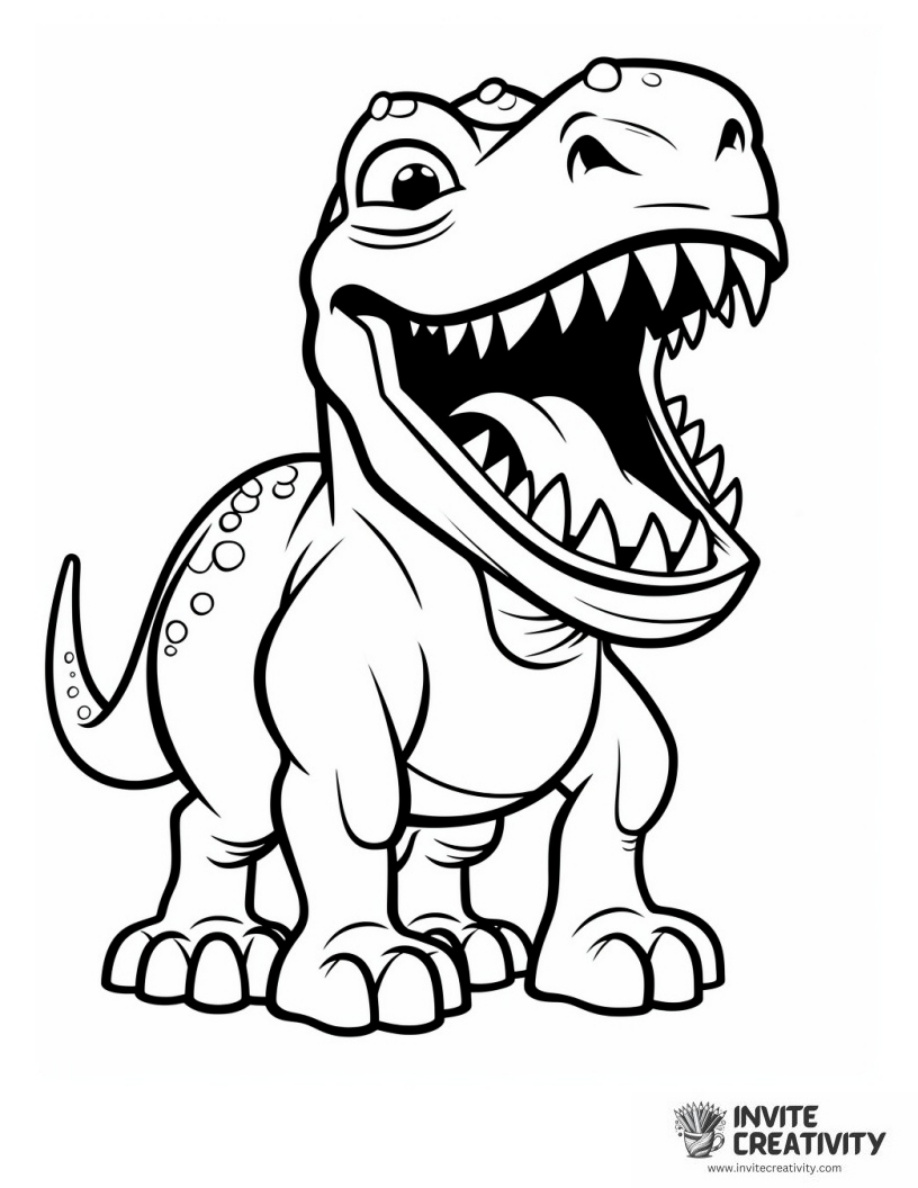 Tyrannosaurus Rex Funny Cartoon Style